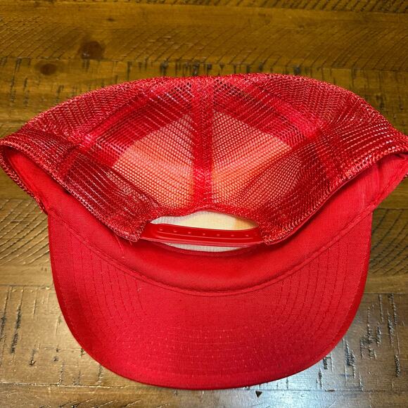 Vintage Red Snapback Hat Motion Industries INC Big Embroidered Logo Patch - Picture 7 of 13